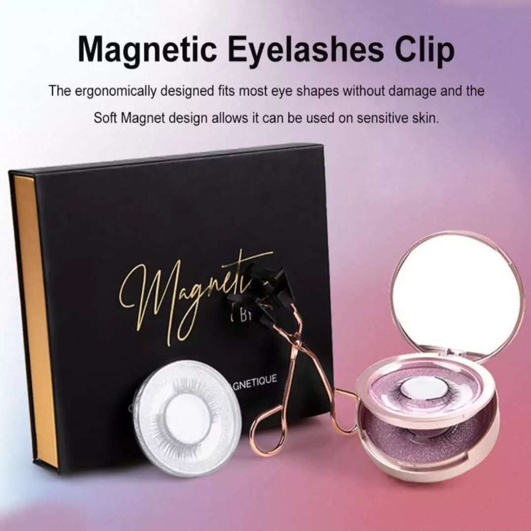 3 Pairs Magnetic False Eyelashes Set with Self Adhesive Technology