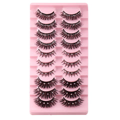 10 Pairs Mixed Style False Eyelashes for Stage Performance Makeup