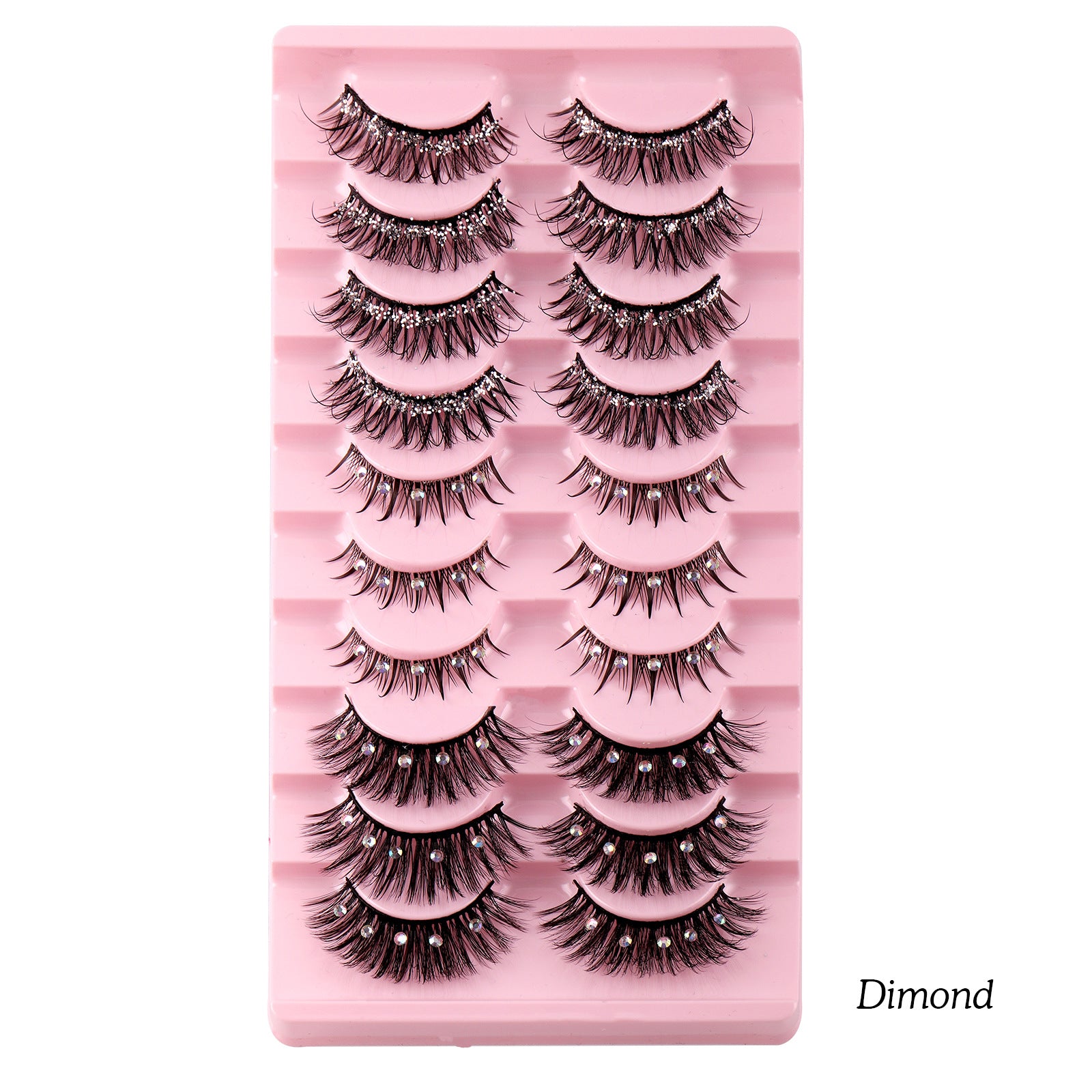 10 Pairs Mixed Style False Eyelashes for Stage Performance Makeup