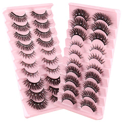 10 Pairs Mixed Style False Eyelashes for Stage Performance Makeup