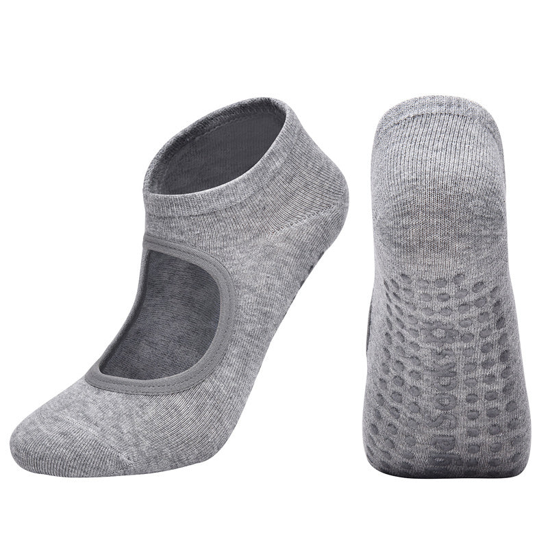 Backless Non-slip Yoga Socks with Grips for Pilates Barre