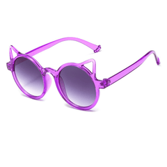 Cat Ear Kids Sunglasses Round Frame Sun Protection