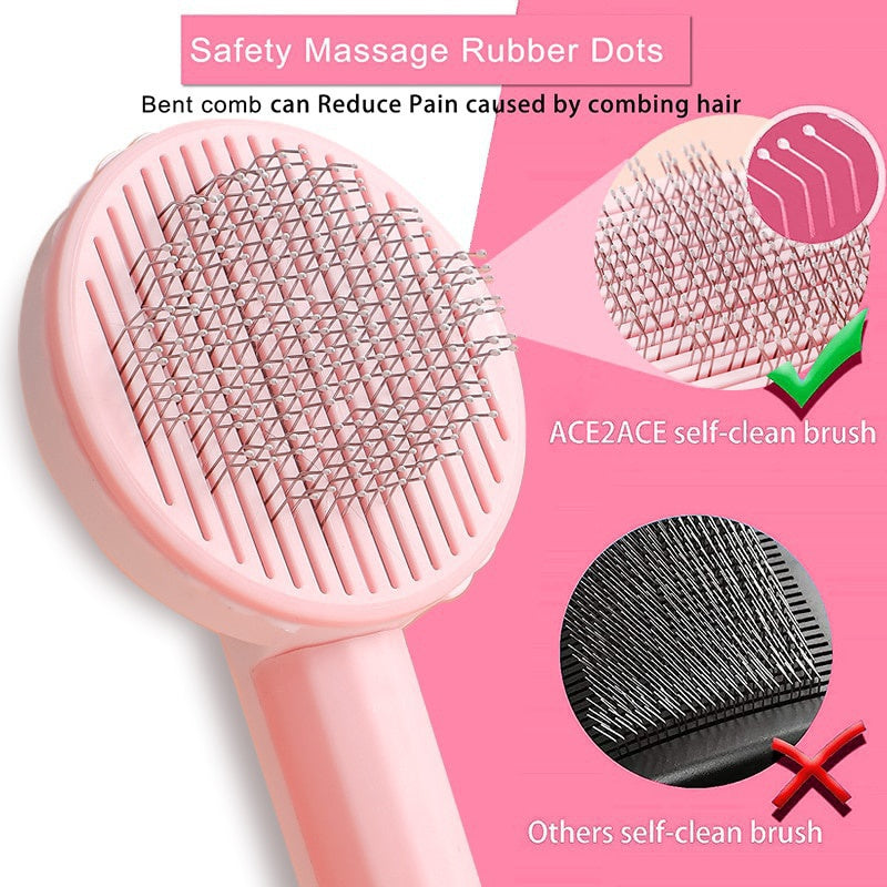 Pet Grooming Comb for Dogs Cats Hair Remover Slicker Brush