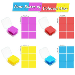 4 Boxes Colored Wax for Diamond Painting