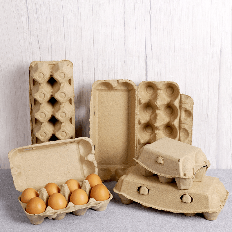 6 Pack/120pcs Egg Packaging Box, Eco-Friendly Pulp Material Egg Holder Storage