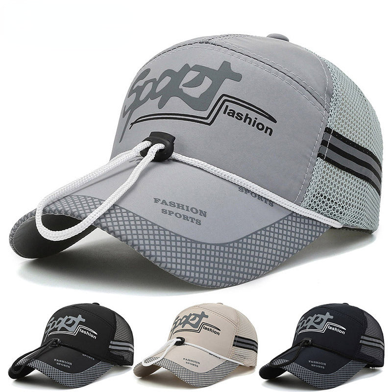 Men's Baseball Cap Mesh Sunscreen Windproof Fishing Hat
