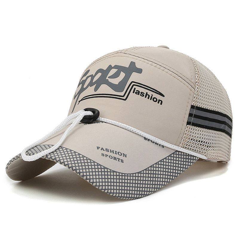 Men's Baseball Cap Mesh Sunscreen Windproof Fishing Hat