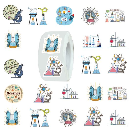 500pcs Science Round Self Adhesive Label Stickers Paper Decoration