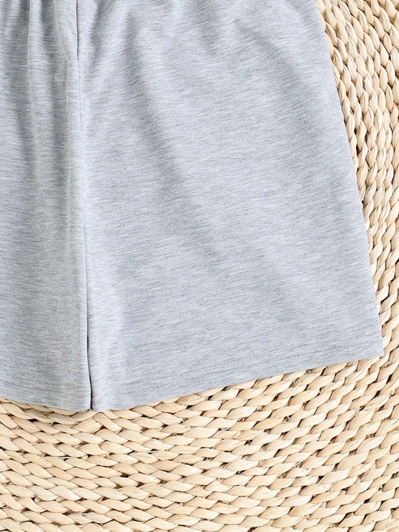  Casual Shorts Women's Plus Letter Print Elastic Drawstring