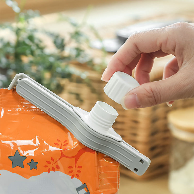 2pcs Food Sealing Clips With Nozzle Milk Powder Snack Clip