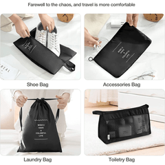 8 Pcs Travel Bag Sets Lightweight Luggage Bags Dustproof Organizers