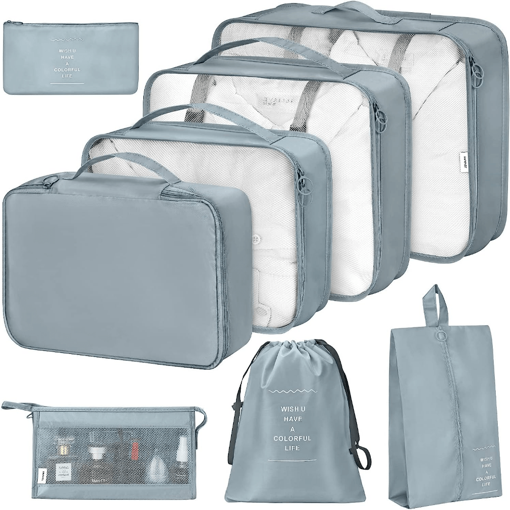 8 Pcs Travel Bag Sets Lightweight Luggage Bags Dustproof Organizers