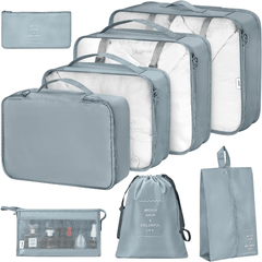8 Pcs Travel Bag Sets Lightweight Luggage Bags Dustproof Organizers