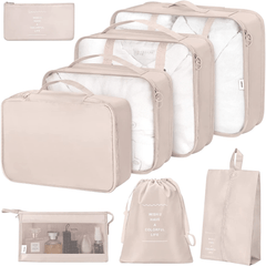 8 Pcs Travel Bag Sets Lightweight Luggage Bags Dustproof Organizers