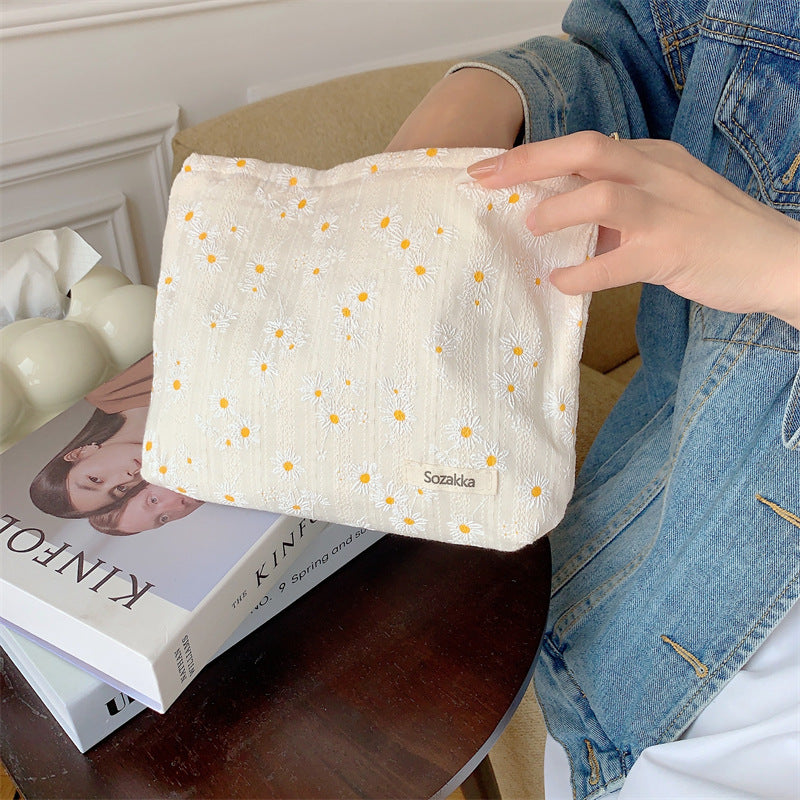 Floral Graphic Makeup Bag Soft and Roomy Toiletry Organizer