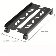 Desktop Computer Host Holder Base Telescopic Bracket Chassis Tray Pulley