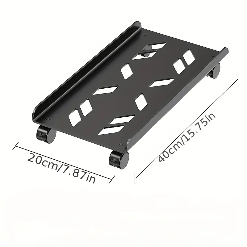 Desktop Computer Host Holder Base Telescopic Bracket Chassis Tray Pulley