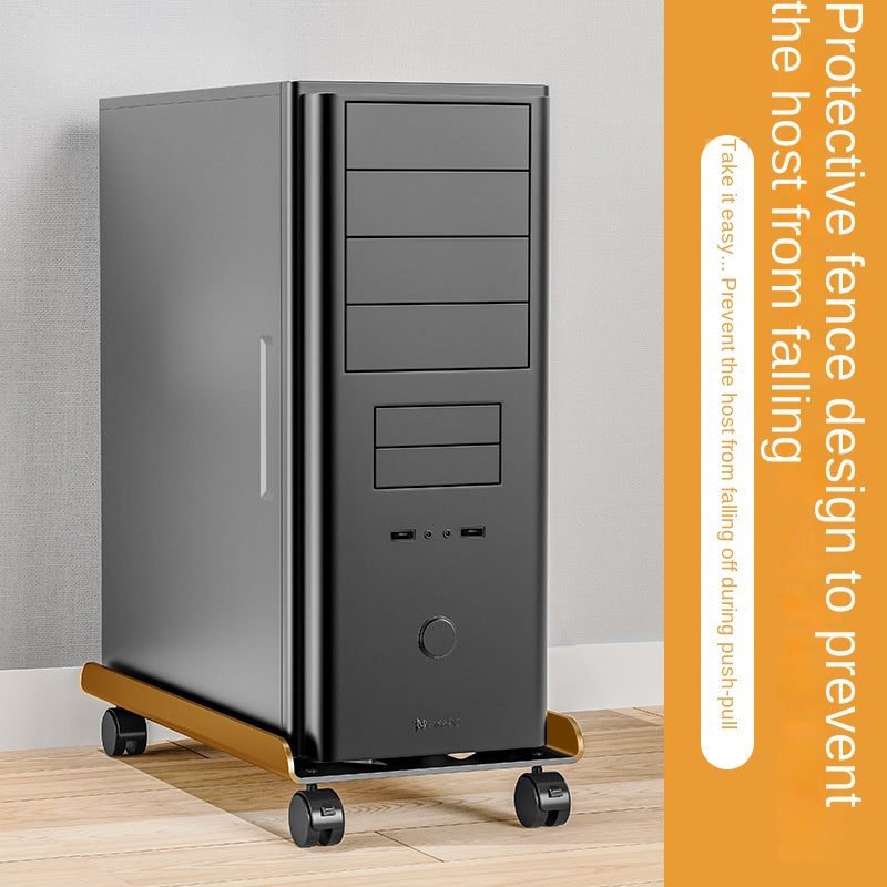 Desktop Computer Host Holder Base Telescopic Bracket Chassis Tray Pulley