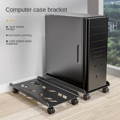 Desktop Computer Host Holder Base Telescopic Bracket Chassis Tray Pulley
