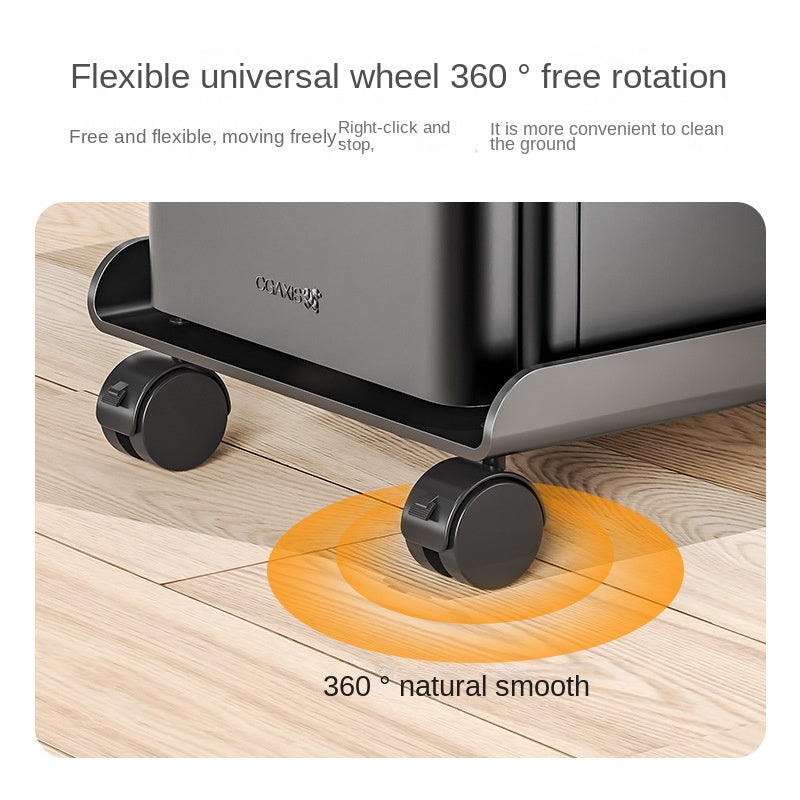 Desktop Computer Host Holder Base Telescopic Bracket Chassis Tray Pulley
