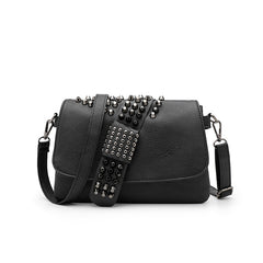 Gothic Skull Pattern Crossbody Bag Y2K Punk Flap Shoulder Bag