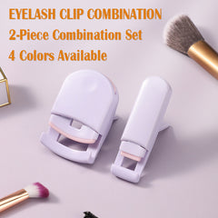 2Pcs Portable Eyelash Curler Set Long Lasting Curling Tool