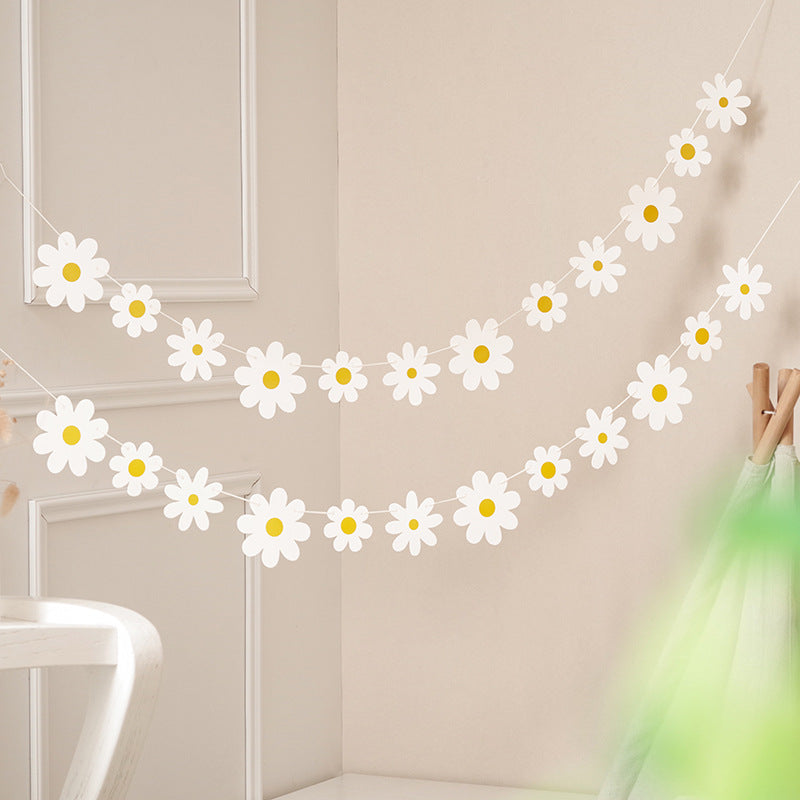 Small Daisies Pull Flag Chrysanthemum Pull Flag Decoration