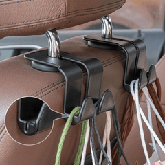 Car Rear Seat Hook Double Head Hanger Bag Storage Headrest Hanging Holder