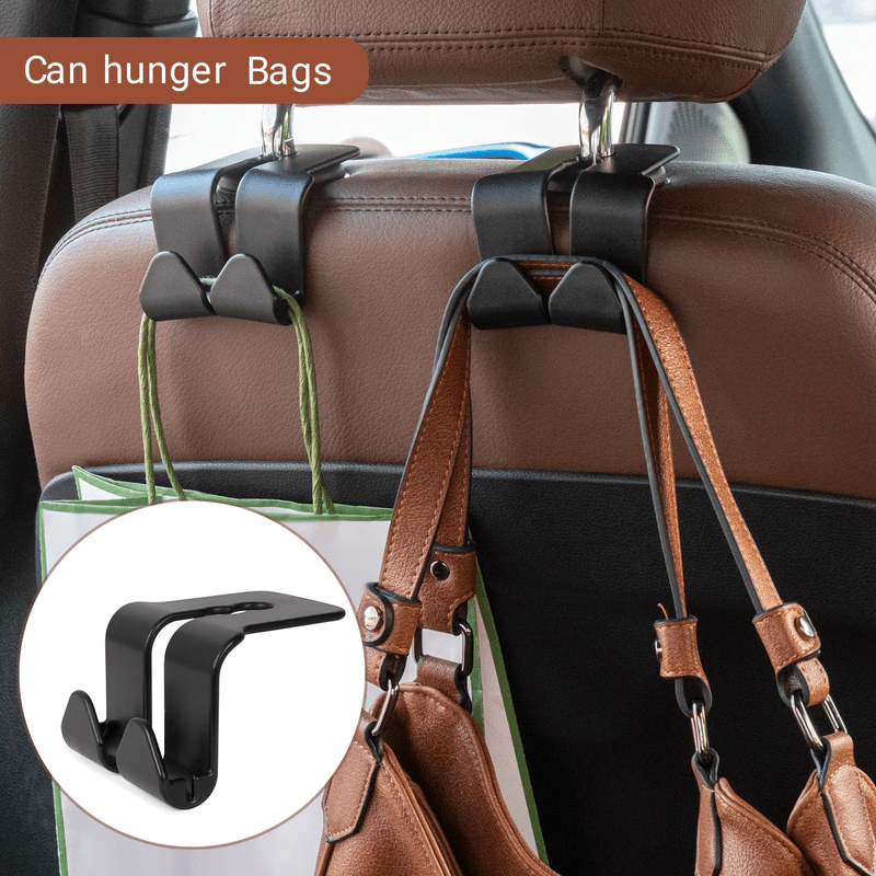 Car Rear Seat Hook Double Head Hanger Bag Storage Headrest Hanging Holder