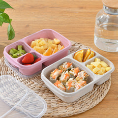 Rect. Rice Shell Lunch Box Compartment Bento Box Reusable Portable Fast Food Box