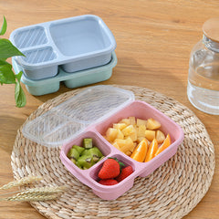 Rect. Rice Shell Lunch Box Compartment Bento Box Reusable Portable Fast Food Box