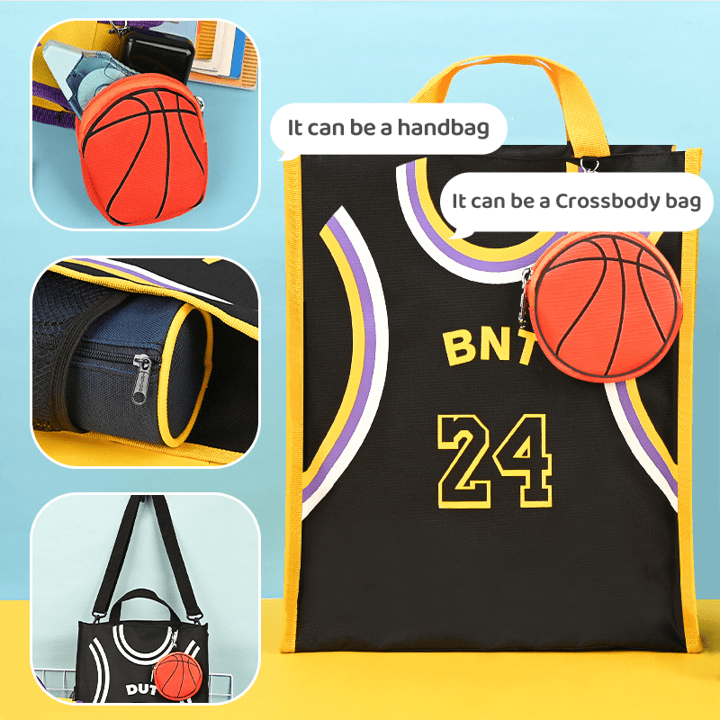 Chain File Bag Student Tote Bag Large capacity Canvas Practice Bag