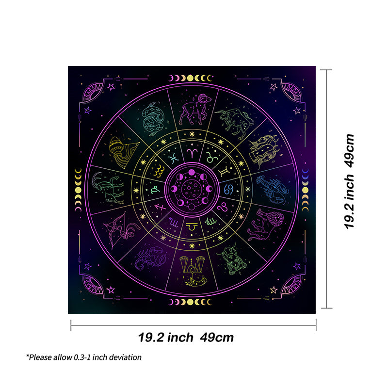 12 Constellations Tarot Tablecloth Astrology Oracle Pad