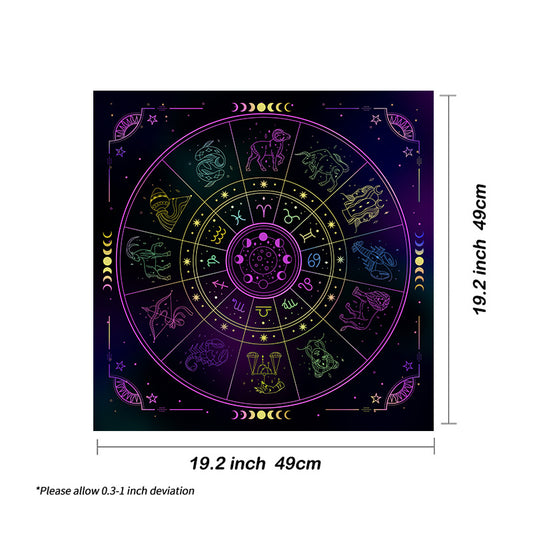 12 Constellations Tarot Tablecloth Astrology Oracle Pad