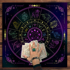 12 Constellations Tarot Tablecloth Astrology Oracle Pad