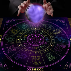 12 Constellations Tarot Tablecloth Astrology Oracle Pad