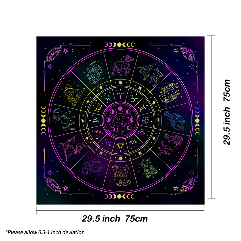 12 Constellations Tarot Tablecloth Astrology Oracle Pad