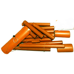 Bamboo Wind Bells for Courtyard Decor and Safety Pendants