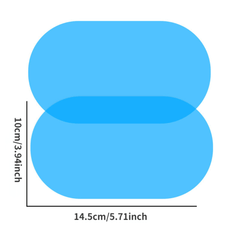 2pcs Car Anti Rain Clear Film Rear Lenses Protection Nozzle Waterproof Film
