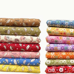 7pcs Ditsy Floral Cotton Cloth Craft Not Fade DIY Patchwork Doll Clothes