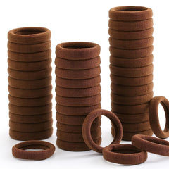 100PCS Seamless Thick Hair Elastic Hair Ties No Damage Ponytail Holder