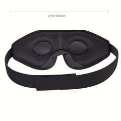 3D Contoured Sleep Mask Adjustable Strap Soft Breathable Eye Pillow