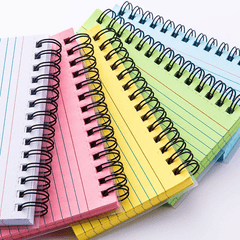 80pcs Coil Colored Horizontal Notebook Bookmark 12 x 8 cm DIY Greeting Card