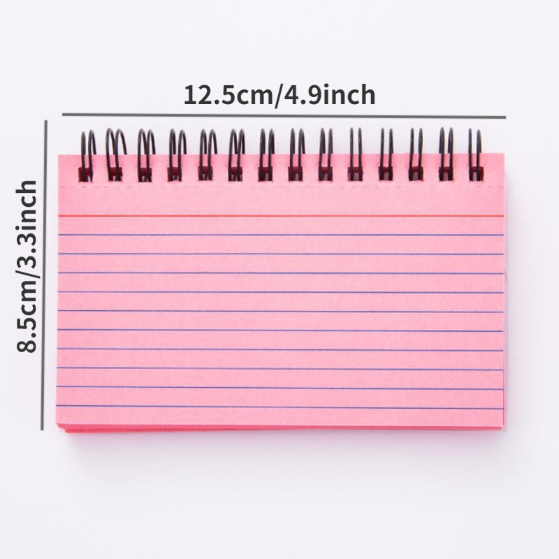 80pcs Coil Colored Horizontal Notebook Bookmark 12 x 8 cm DIY Greeting Card