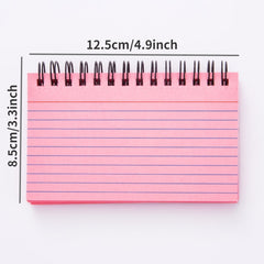 80pcs Coil Colored Horizontal Notebook Bookmark 12 x 8 cm DIY Greeting Card