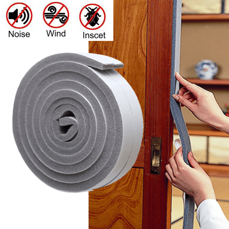 2M Door Window Sealing Strips Sound Proof Foam Back Tape Dust-proof Strip