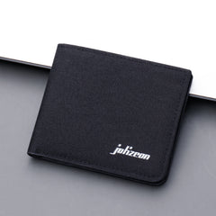 Men's Canvas Casual Short Wallet Large Capacity Card Holder Horizontal Wallet