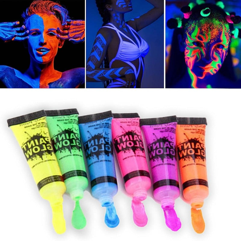 Glow In The Dark Body and Face Paint for Halloween Parties