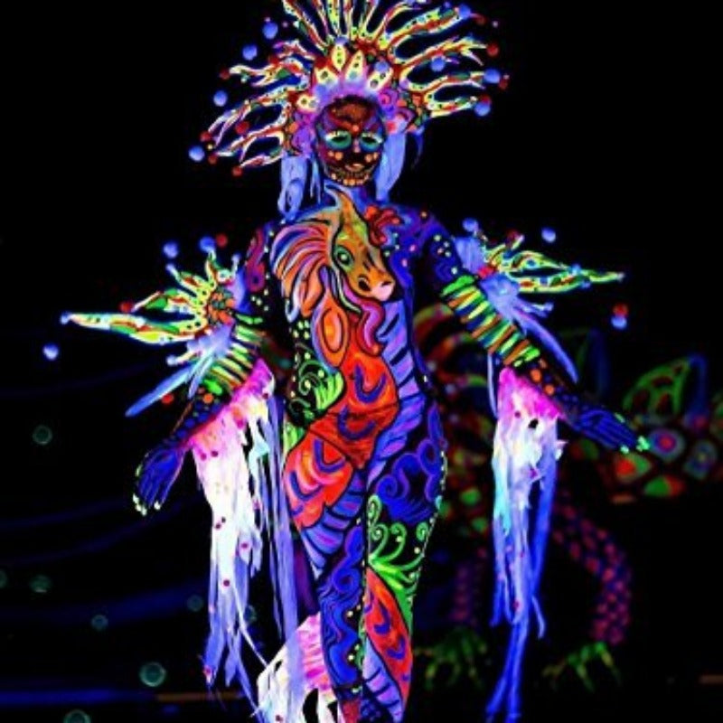 Glow In The Dark Body and Face Paint for Halloween Parties