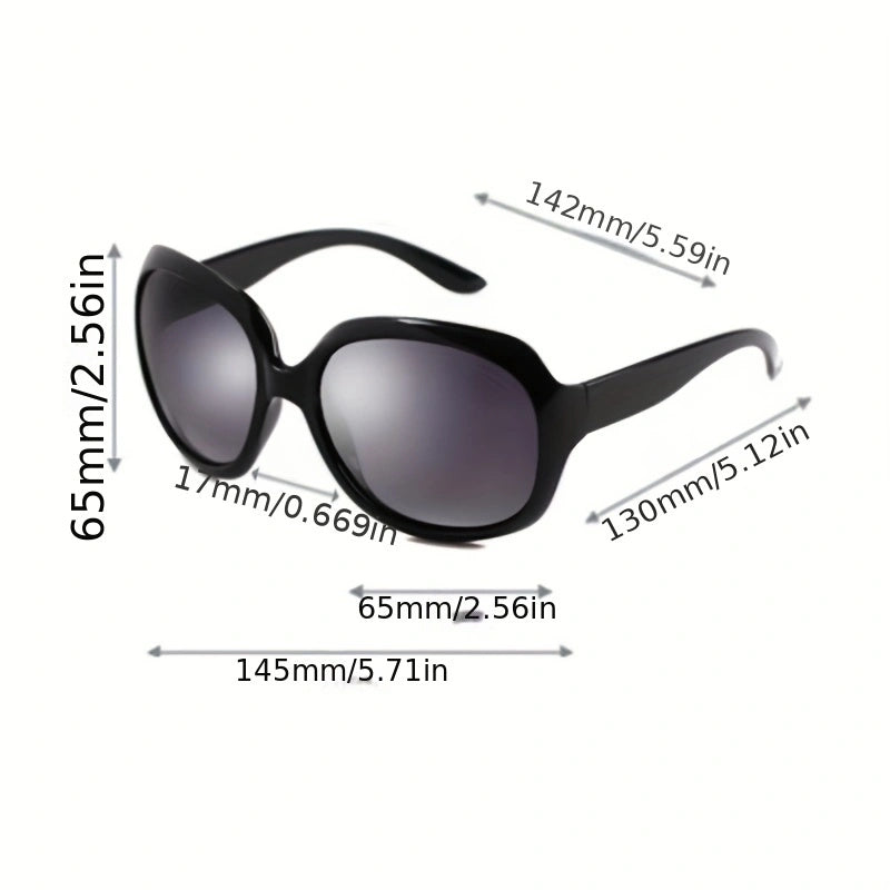 Large Oval Sunglasses Retro UV400 Sun Shades for Beach Travel